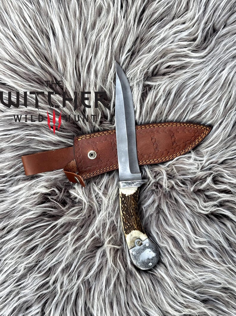 Geralt Feline knife leather sheath Witcher 3 Cat School replica cosplay prop