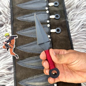 Naruto Itachi&#39;s Kunai throwing knife | KUNAI Gen 1.0 | Naruto Anime Throwing Knife Replica | Cosplay Ninja Prop | Throwing Knife Set | 8 PCS