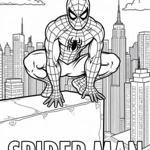 Spiderman Coloring Book for Kids Printable Activity Book