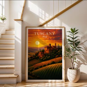 Toskana Reiseplakat - Italienische Wandkunst für Wohnkultur, das perfekte Geschenk und eine bleibende Reiseerinnerung | Arty Print Store NL