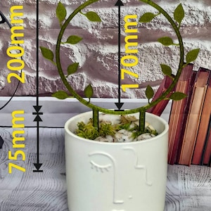 Wreath of Leaves Plant Trellis | Geometric Support for Climbing Houseplants