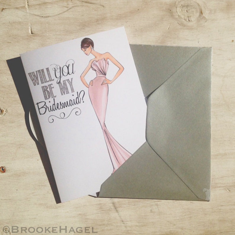 Will you be my Bridesmaid Notecard 画像 1