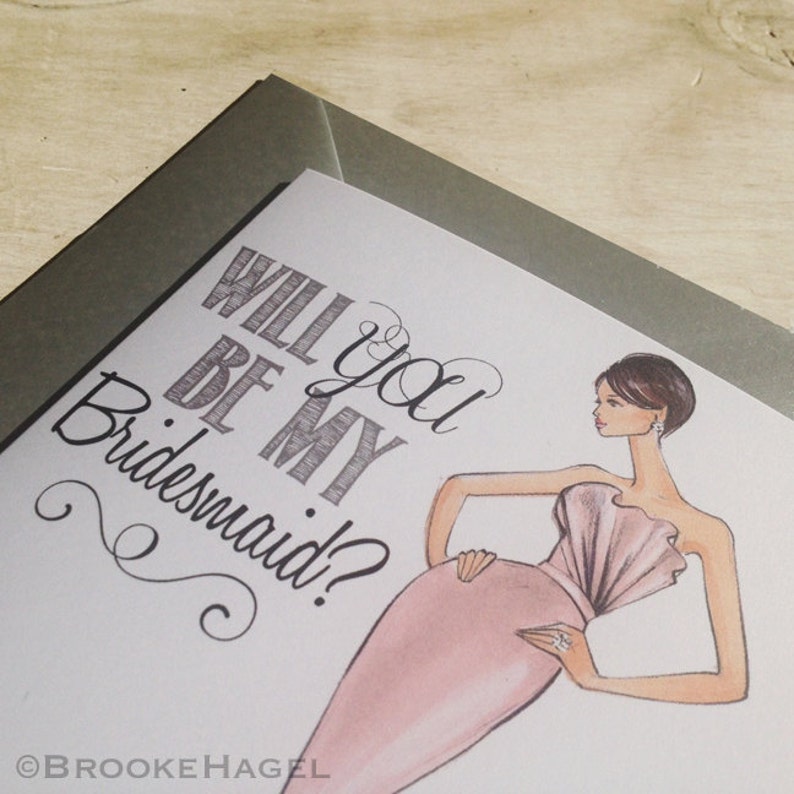 Will you be my Bridesmaid Notecard 画像 3