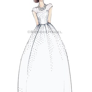 Martha Bride Fashion Illustration-by Brooke Hagel image 2