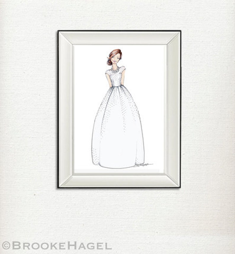 Martha Bride Fashion Illustration-by Brooke Hagel image 3