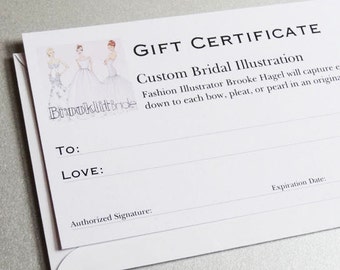 Bride & Groom Custom Illustration-Gift Certificate