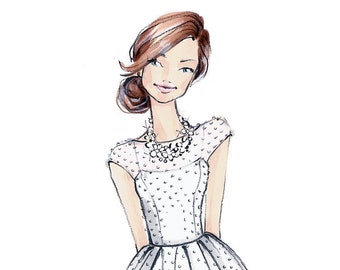 Martha - Mariée - Illustration de mode -par Brooke Hagel