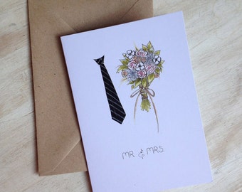 Mr. & Mrs. Notecard - Illustration