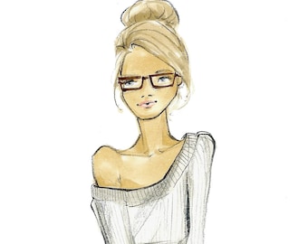 Molly-Bridal Fashion Illustration-par Brooke Hagel
