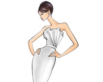 Kate-Bridal Fashion Illustration-par Brooke Hagel