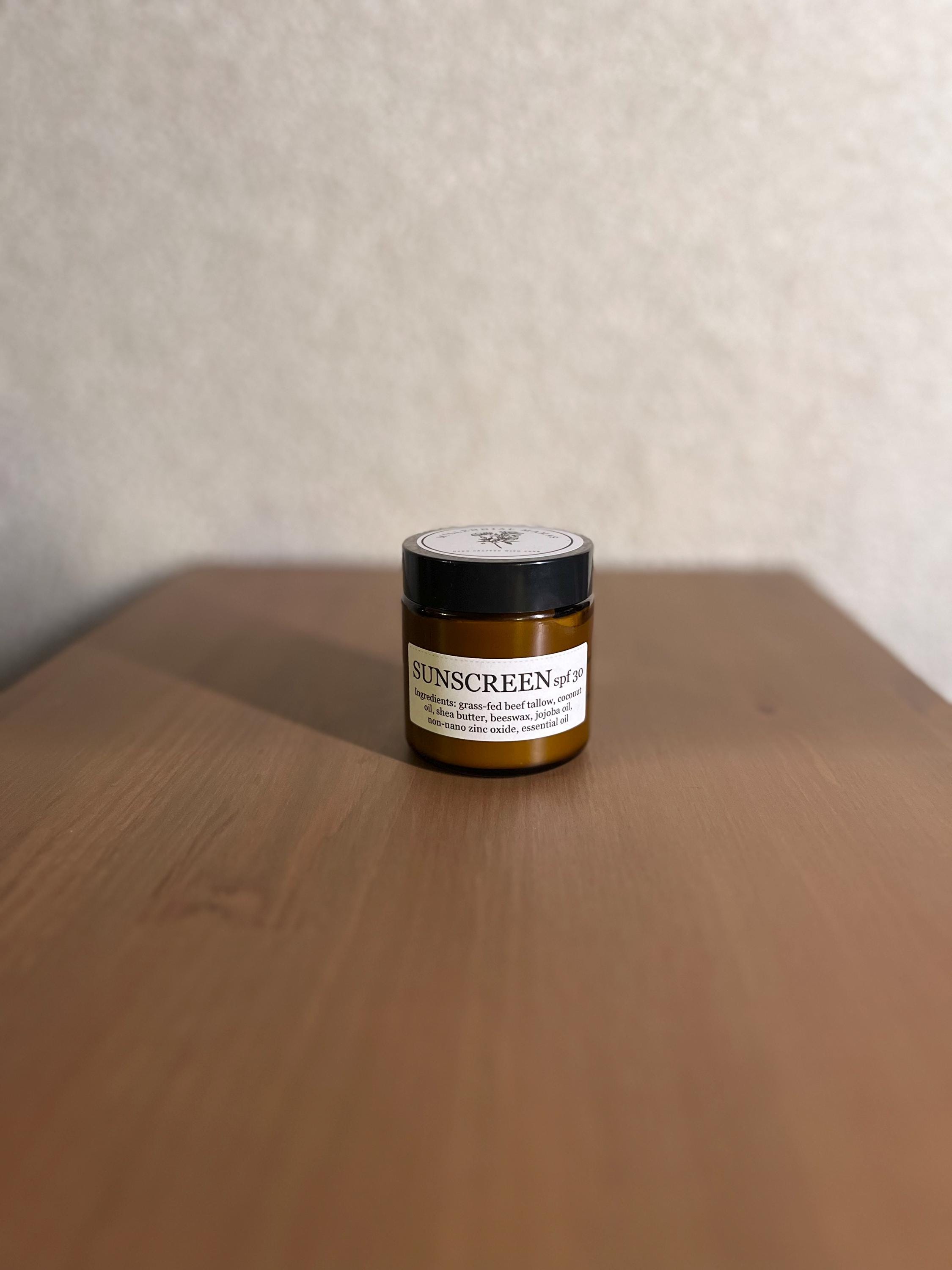 Tallow Sunscreen SPF 30 Grass-Fed Beef Tallow Sunblock Non-Toxic Skincare