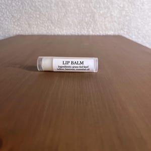 Grass-Fed Tallow Lip Balm | 100% Beef Tallow Skincare | Natural, Organic, Non-Toxic, Handmade