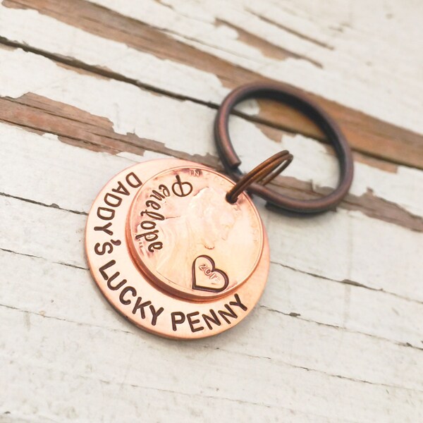 Hand Stamped Penny Etsy