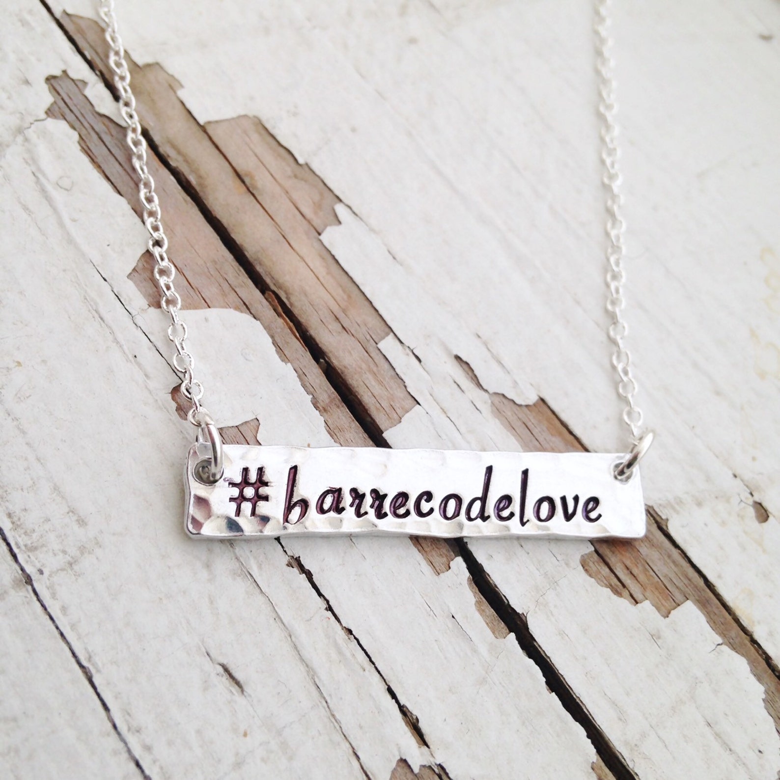 Hand Stamped HASHTAG Necklace User Name or Hashtag Necklace Etsy