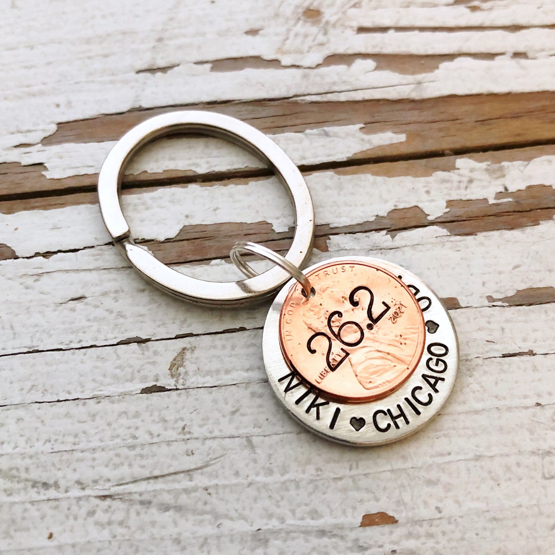 Marathon Runners Keychain 13.1 26.2 5k 10k Penny Lucky Penny Etsy