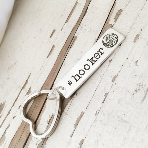 Hashtag Keychain Etsy