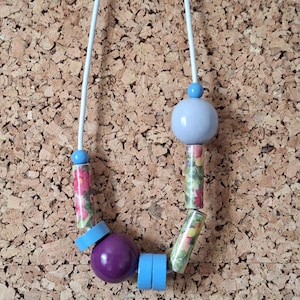 Fun and colourful wooden bead necklace