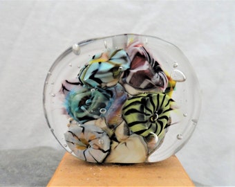 Lampwork Focal, Coral Reef Bead, Ocean Bead, Art Glass