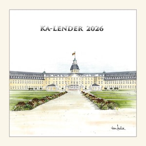 Karlsruhe KA-lender 2026 – Calendar hand-drawn by a local artist