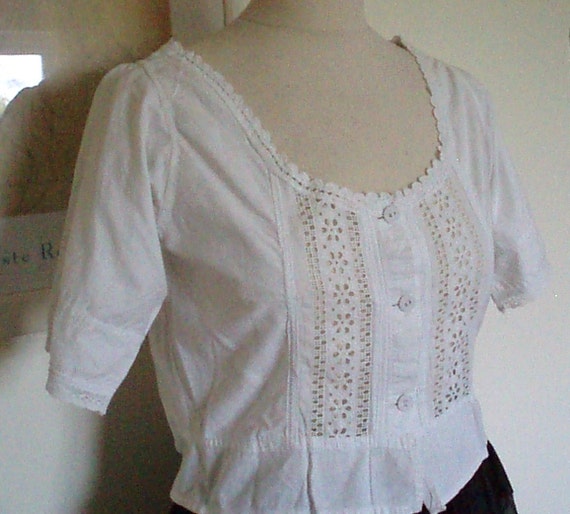 White Cotton Camisole Edwardian Women's. Small - image 4