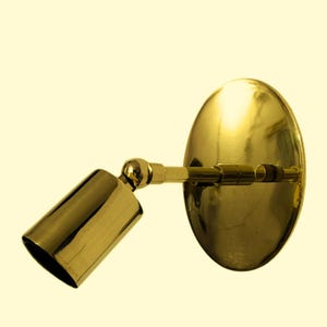 Handcrafted Brass Wall Spotlight – Adjustable Swivel Sconce Lamp for Modern, Vintage & Industrial Home Décor
