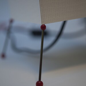 Valentine's Heart Wire 107 cm 3'6 design original hand made paper lamp on a wire stand by MooDoo image 4