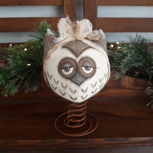 Primitive Owl Pattern to Make Painted, Fabric Owl image 1