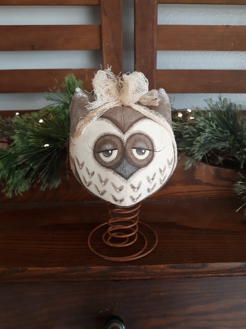 Primitive Owl Pattern to Make Painted, Fabric Owl image 1