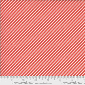 Red Stripe Fabric | Happy Days by Sheri & Chelsi | Moda Fabrics | Sold by the Half Yard