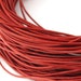 LRD0105019) 0.5mm Tan Genuine Round Leather Cord. 1.5 meter, 4 meters, 11.8 meters. Length Available.