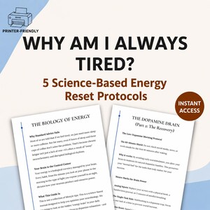 Warum bin ich ständig müde? Leitfaden zur Wiederherstellung der Gehirnenergie, PDF zur Genesung von chronischer Müdigkeit und Burnout, Dopamin-Entgiftungstagebuch