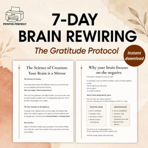 Riprogrammazione cerebrale in 7 giorni: il protocollo della gratitudine, resetta la tua mentalità, diario sulla neuroplasticità, sollievo dall'ansia, guida digitale
