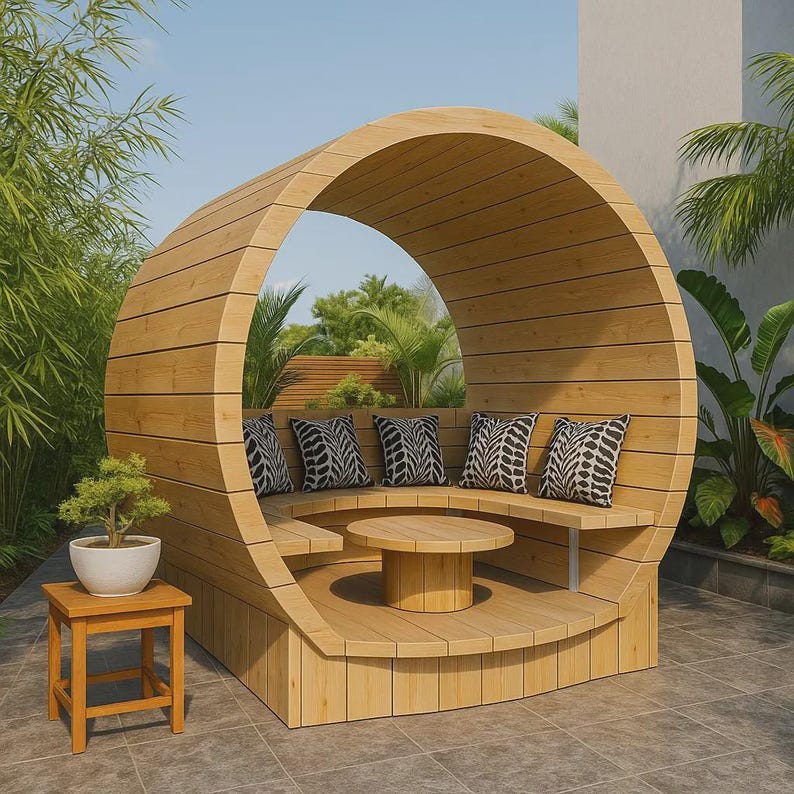 8x8 Pergola Gazebo Plans DIY | Small Outdoor Pergola PDF | Modern ...
