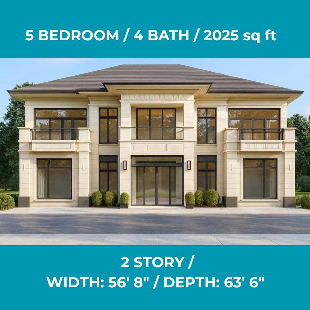 Modern 6-bedroom Villa House Plan | Two-story Home Design (PDF Download ...