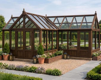 T-Shaped Greenhouse Plans | DIY Garden Greenhouse PDF | Wooden Glasshouse Blueprint | Backyard Greenhouse Building Plan | Instant Download