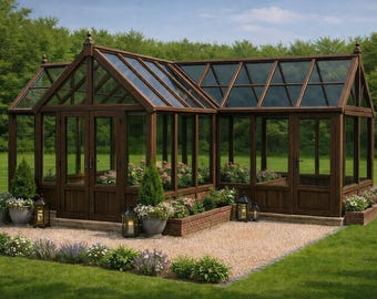 T-Shaped Greenhouse Building Plan | DIY Garden Glasshouse (PDF)