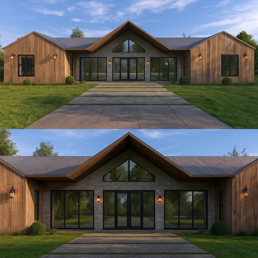 Modern Farmhouse Floor Plan PDF with 2 Bedrooms, Loft, Office, Laundry, Porch, Fireplace and Open Concept Living Design