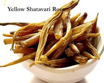 Organic Yellow Shatavari Root (Whole/Powder) | Pili Shatavari | Indian Asparagus Racemosus | Yellow Shatawar