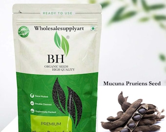 Organisk Mucuna Pruriens sammetsböna: Vildt skördade svarta frön