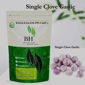 Organic Single Clove Garlic, Organic Solo Garlic, Wild Single Clove Garlic, Java Solo Garlic, Mono bulb Garlic, Single Bulb Garlic