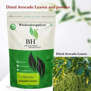 Organic Avocado Leaves, Air Dried Natural Avocado Leaf, Herbal Tea Avocado Leaves Powder