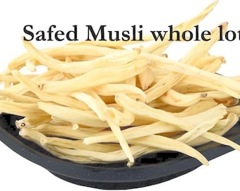 Organic Safed Musli: White Musli Root (Whole/Powder)