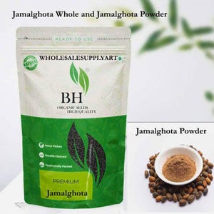 Organic Croton Pendoliflurous Seed, Jamalghota Powder, Jamalgota Seed, Aworoso Seed, Croton Tiglium, Habbatul Muluk, Jamalgota