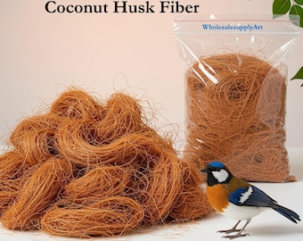 Fibra de cáscara de coco orgánica natural / Fibra de coco orgánica pura / Cáscara de coco natural para orquídeas, anturios, plantas y mascotas