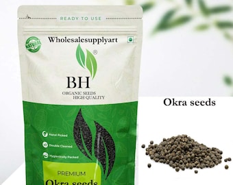 Okra seeds, gumbo seeds pack, Abelmoschus esculentus ,ladies fingers for home gardening