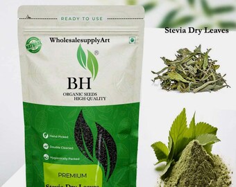 Organic Stevia Dry Leaves (Whole/Powder) | Organic Stevia Rebaudiana | Natural Sugar-Free Sweetener | Zero Calorie
