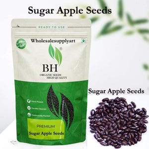 Natural Sugar Apple Seeds, Green Custard Apple Seeds, Tropical Fruit Seeds for Home Gardening
