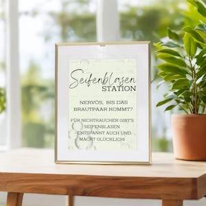 Soap Bubble Station • Soap Bubble Sign Wedding • Digital Download • Printable Wedding Sign • PDF for self-printing DIY