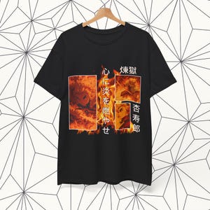 Kyojuro Rengoku, Camiseta para fãs de anime, Impressão de alta qualidade, Demon Slayer, Presentes para fãs de Demon Slayer