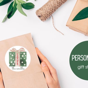 Gepersonaliseerde kerstcadeaustickers, cadeaustickers, aangepaste cadeaustickers